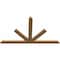 Ekena Millwork Saratoga Timber Gable Bracket, Western Red Cedar, 60"W x 35"H x 1 1/2"D x 3 1/2"F, 14/12 Pitch GBW060X35X0204SAR00SWR - alternate 2